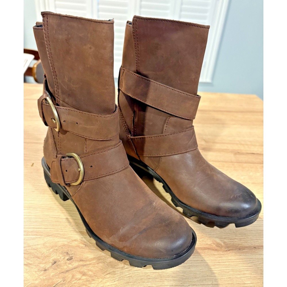 Sorel Womens brown mid calf‎ slip-on waterproof boot outdoors 5.5